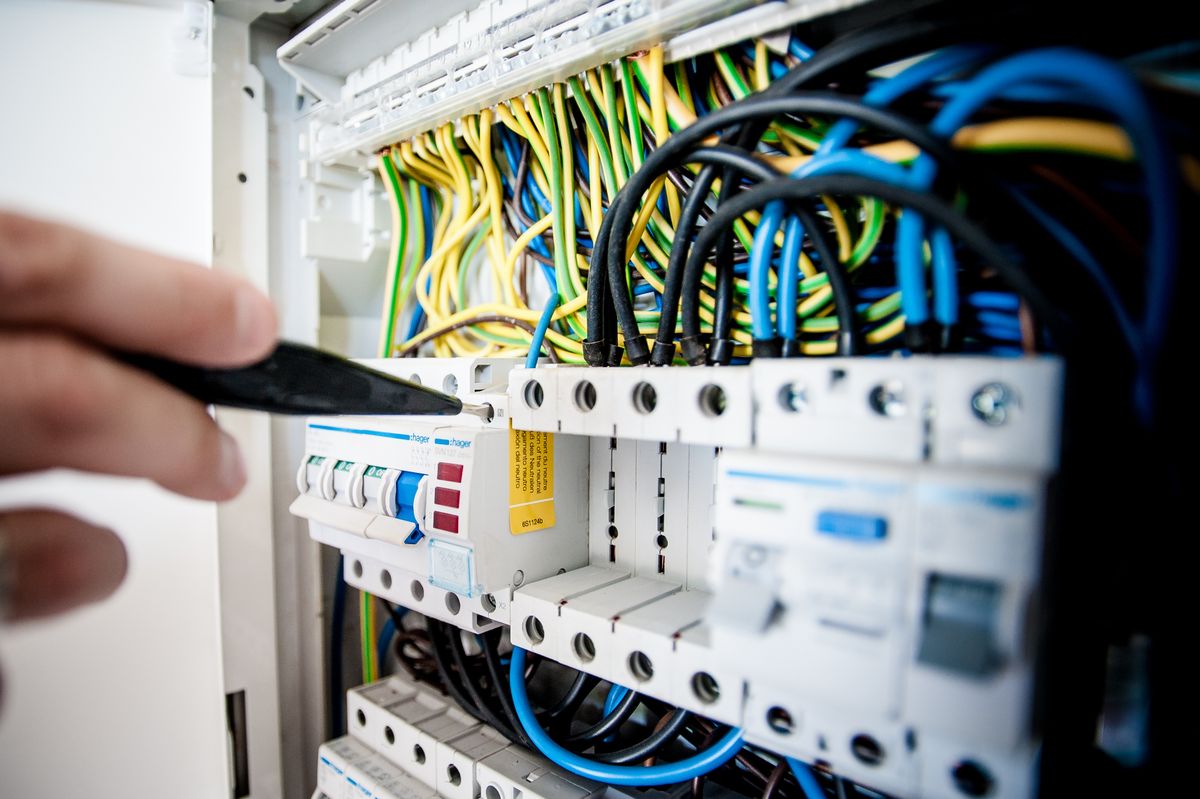 Electricians at work